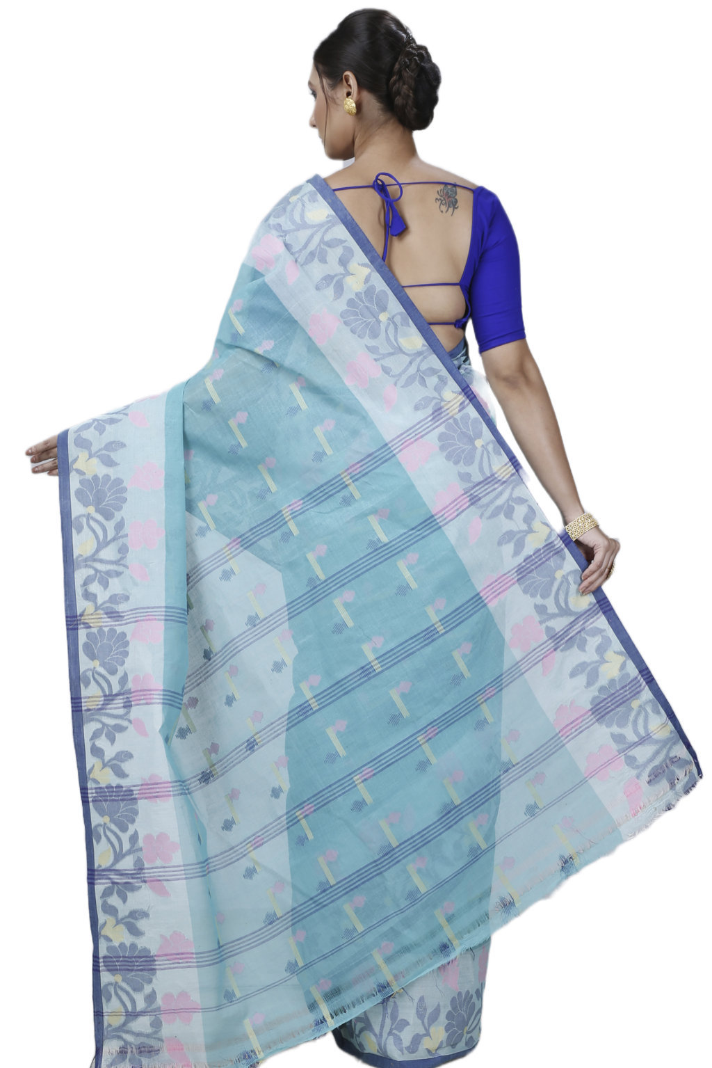 See Green Pure Cotton Urva Tant Saree (1233)